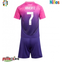 Camiseta Alemania Kai Havertz #7 Visitante Equipación para niños Eurocopa 2024 manga corta (+ pantalones cortos)